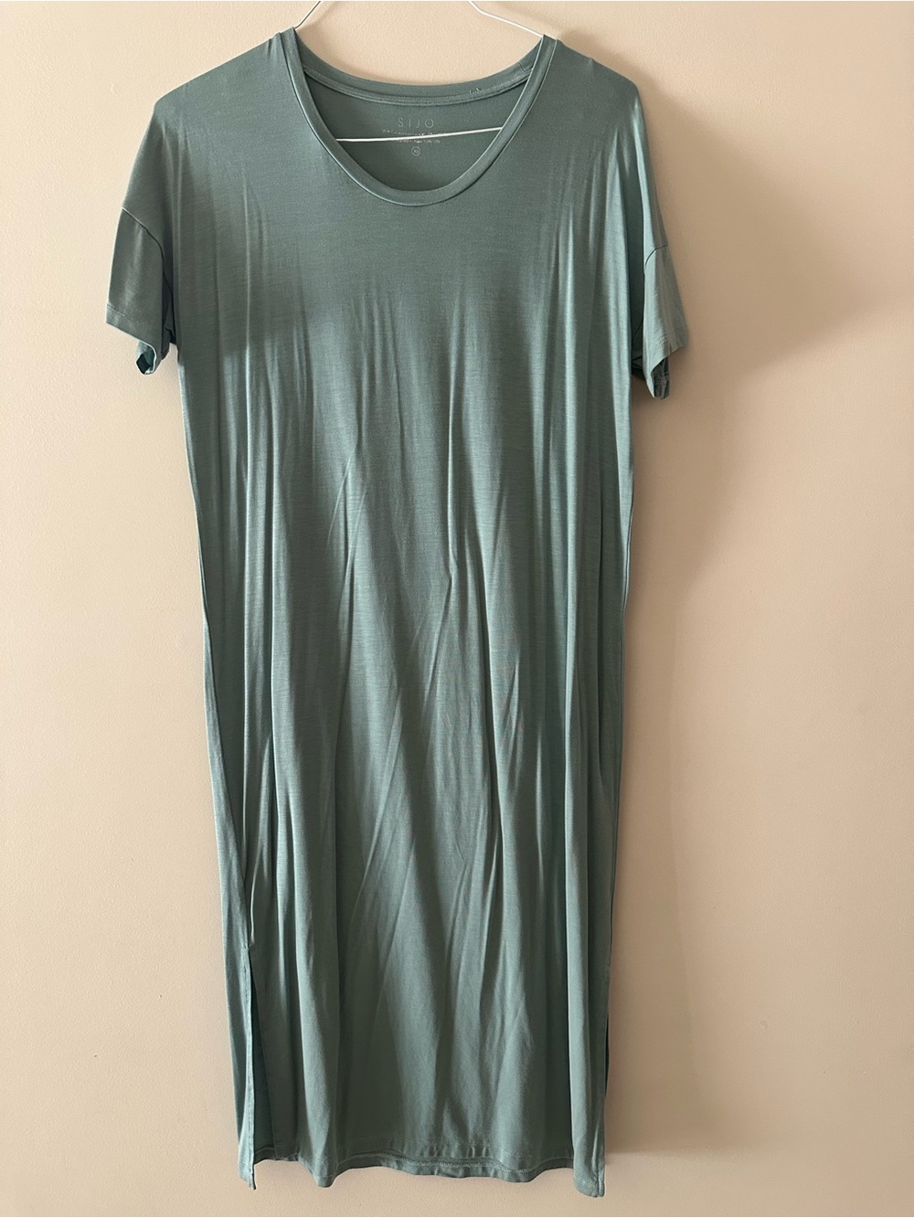 SIJO HOME Sage Green T-Shirt Maxi Dress Loungewear